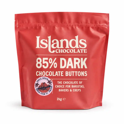 Islands Chocolate - 85% Dark Chocolate Buttons 2kg Bag