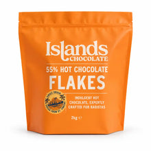Islands Chocolate - 55% Dark Hot Chocolate Flakes 2kg Bag