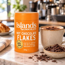 Islands Chocolate - 55% Dark Chocolate Flakes 200g Tin - Case of 6