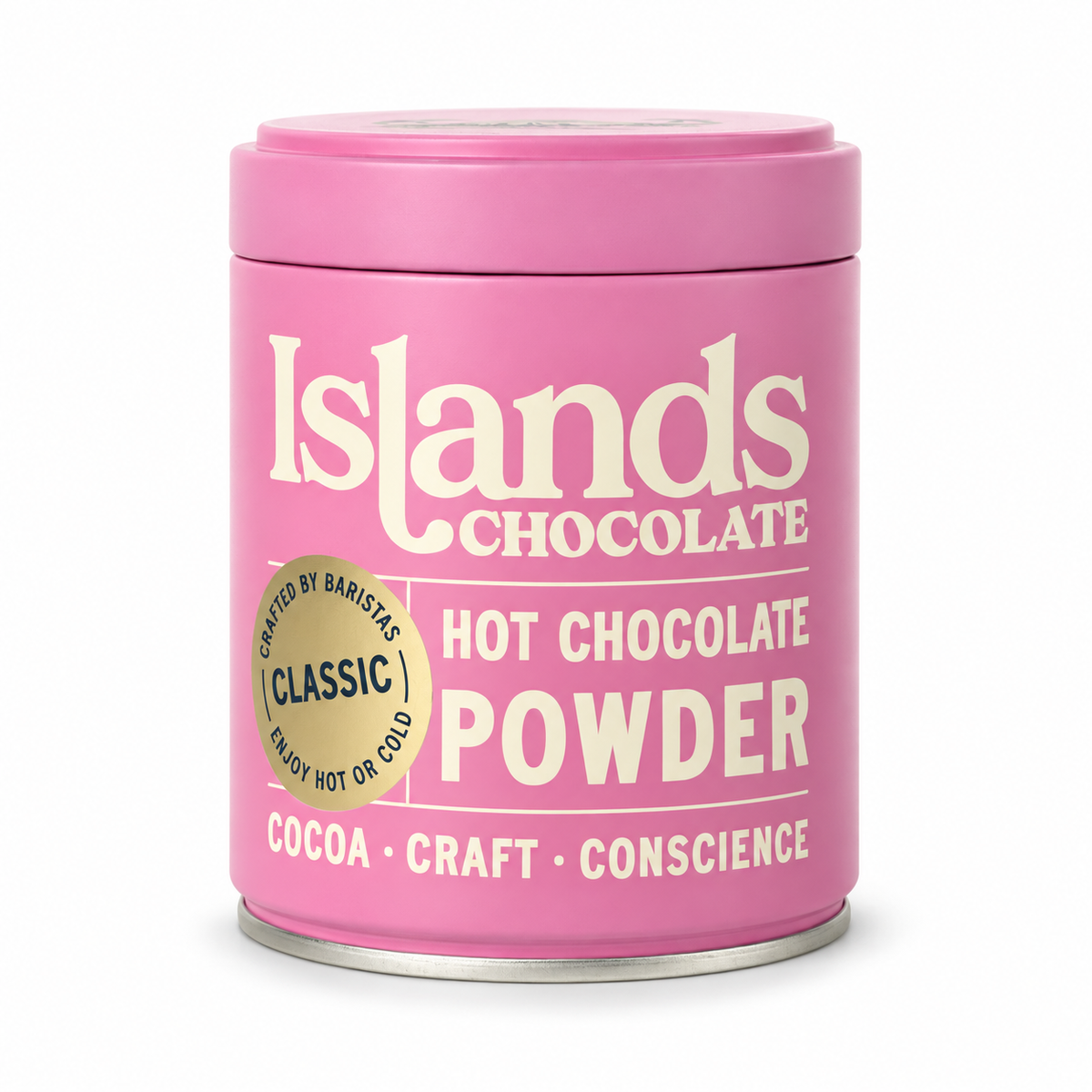 Islands Chocolate - Classic Hot Chocolate Powder 200g Tin - Case of 6