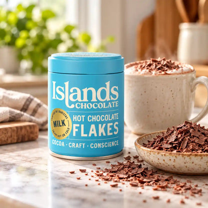 Islands Chocolate - Milk Chocolate Flakes 150g Tin - Case of 6