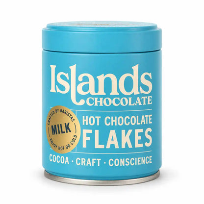 Islands Chocolate - Milk Chocolate Flakes 150g Tin - Case of 6