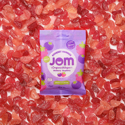 Blue Raspberry Gummies Vegan Organic and Vegan Sour Blueberry & Raspberry Gummies 16 x 70g - JOM ...