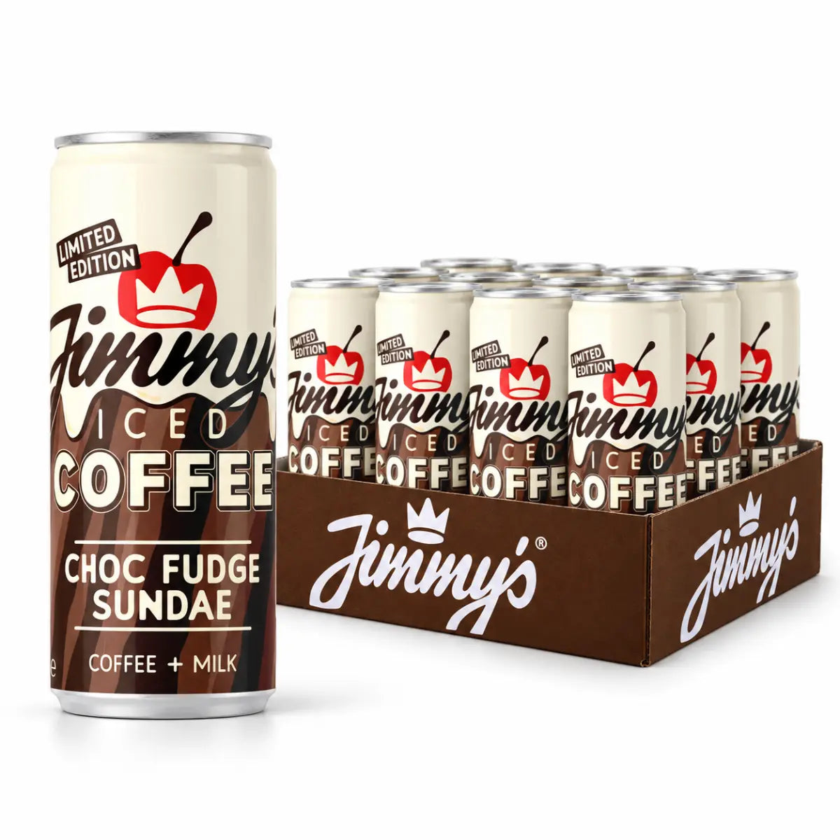 Jimmy's Iced Coffee - Choc Fudge Sundae 250ml Can - Case of 12