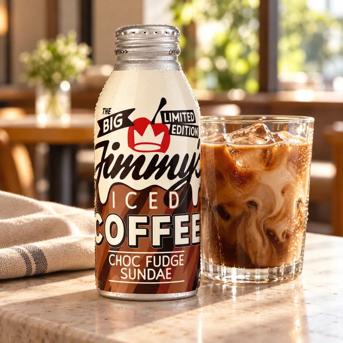 Jimmy's Iced Coffee - Choc Fudge Sundae 380ml BottleCan - Case of 12