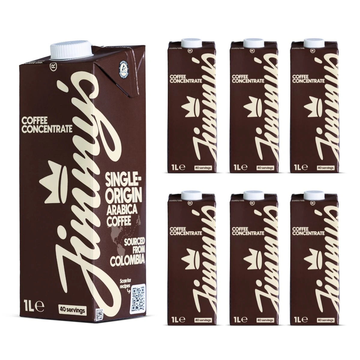 Jimmy's Coffee Concentrate 1L Unsweetened - Case of 6