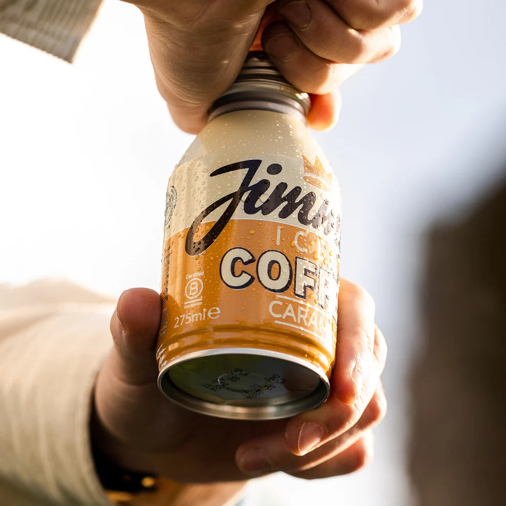 Jimmy's Iced Coffee - Caramel BottleCan 12 x 275ml Lifestyle