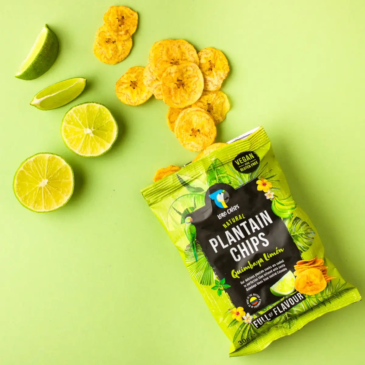 Loro Crisps Quimbaya Limon Plantain Chips 30g - Case of 20 Lifestyle
