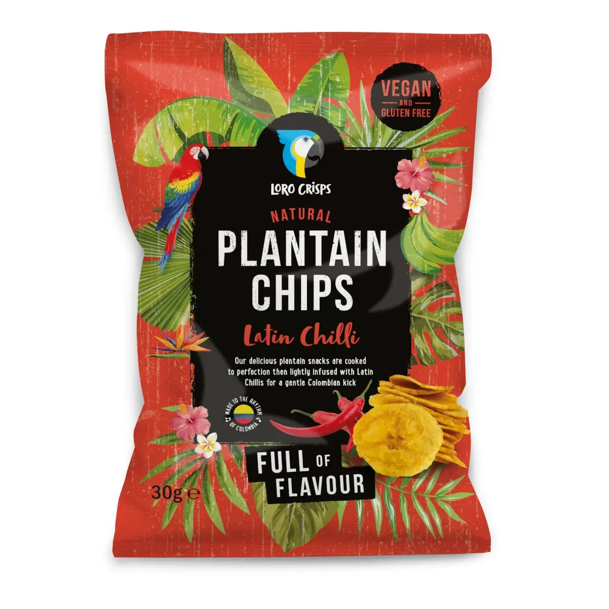 Loro Crisps - Latin Chilli Plantain Chips 48 x 30g