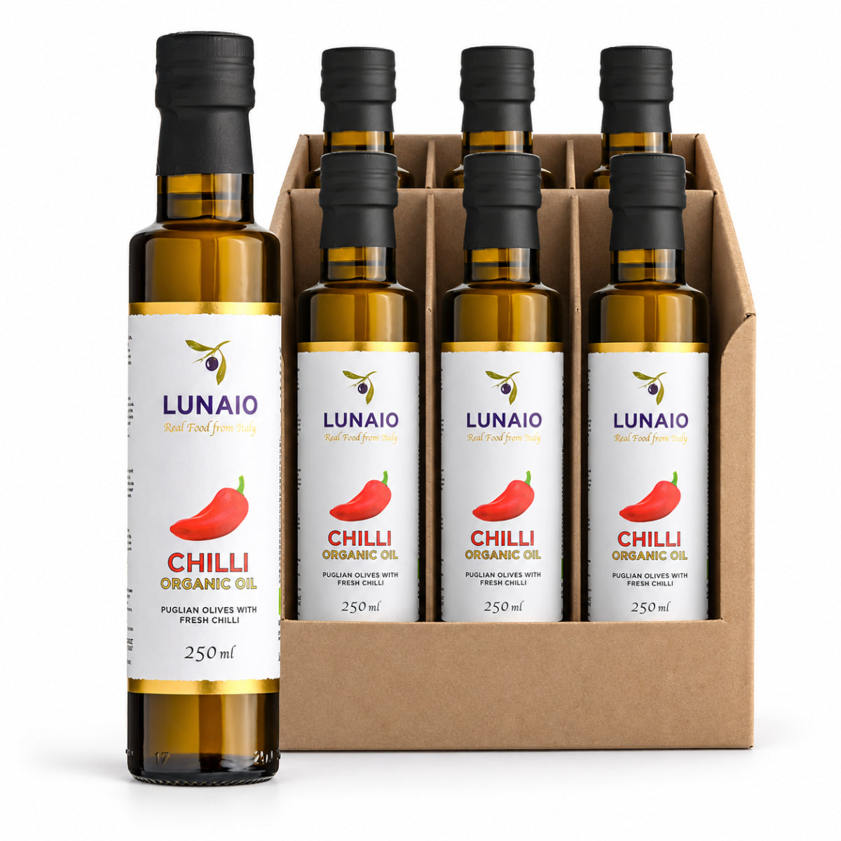 Lunaio Organic Chilli Oil 250ml - Case of 6