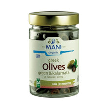 Mani - Pitted Kalamata & Green Olives 6 x 175g