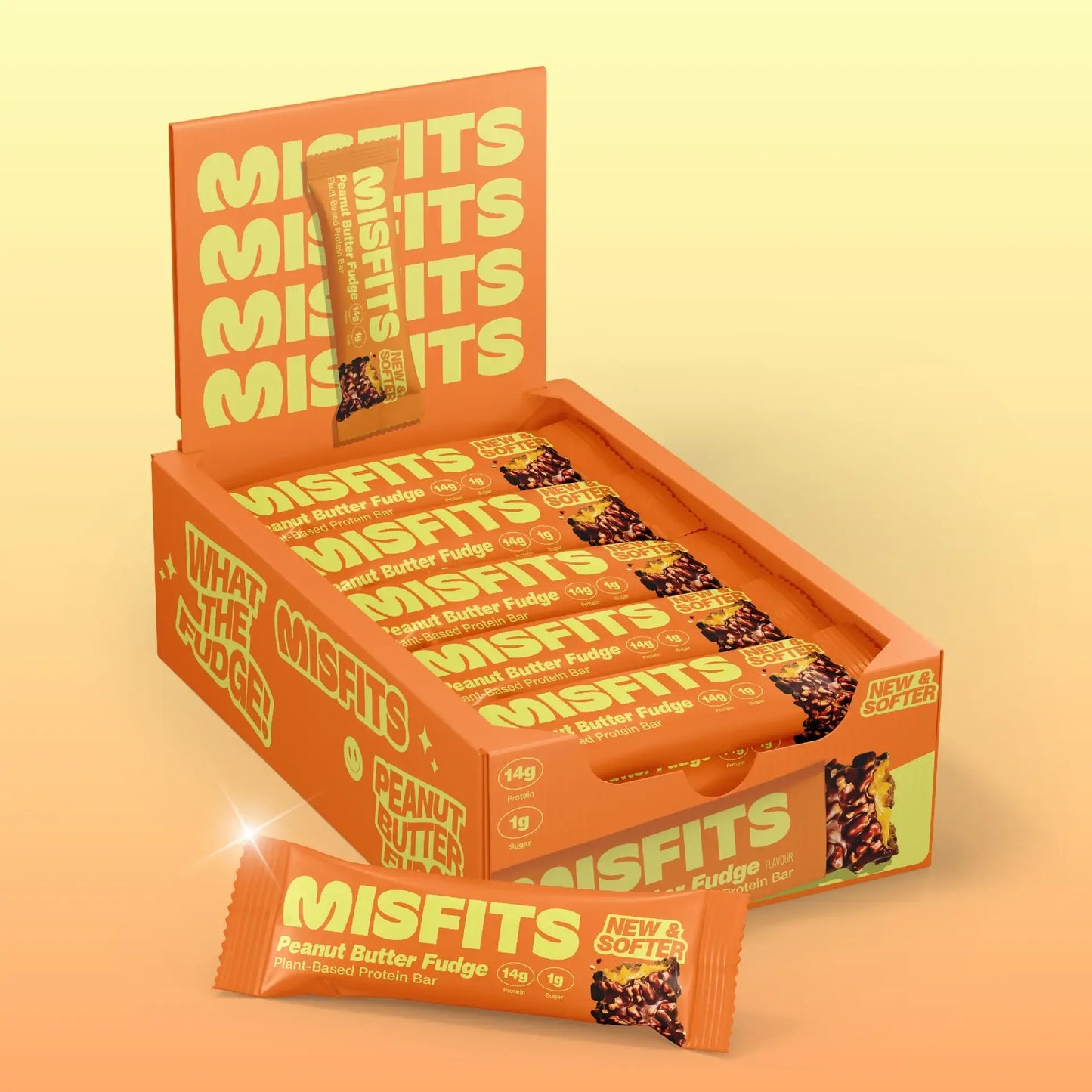 Misfits Plant-Based Peanut Butter Fudge Protein Bar 15 x 50g