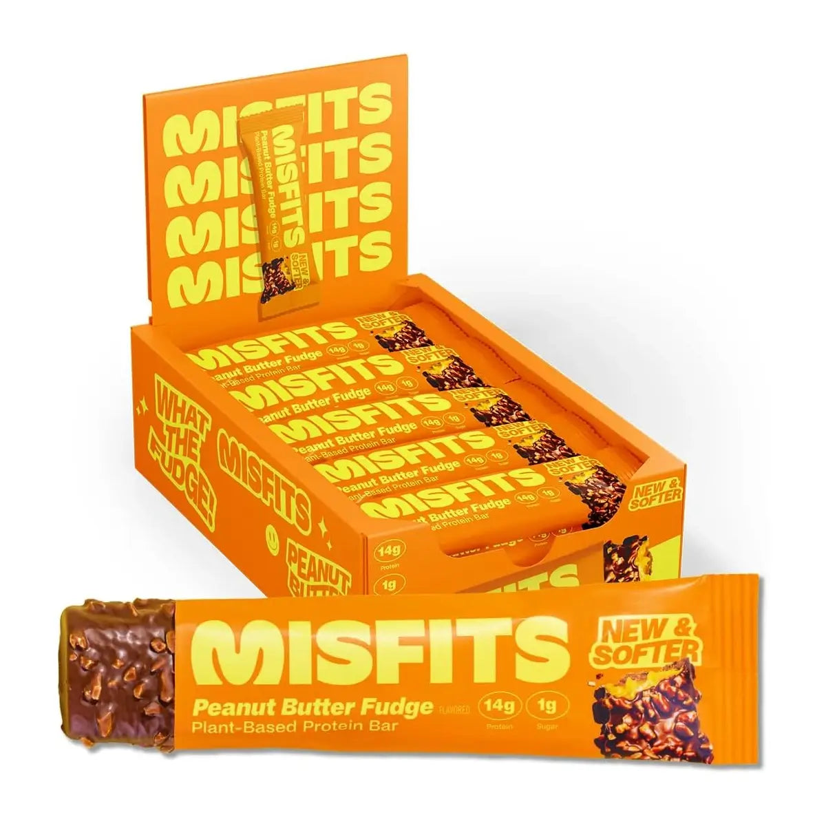 Misfits Plant-Based Peanut Butter Fudge Protein Bar 15 x 50g