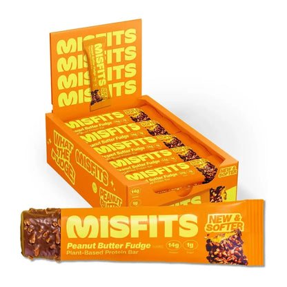 Misfits Plant-Based Peanut Butter Fudge Protein Bar 15 x 50g