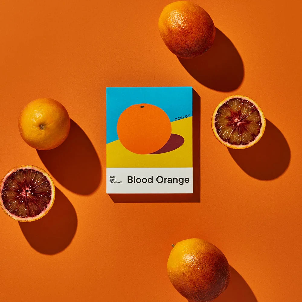Ocelot Chocolate Blood Orange Dark Chocolate Bar 70g 