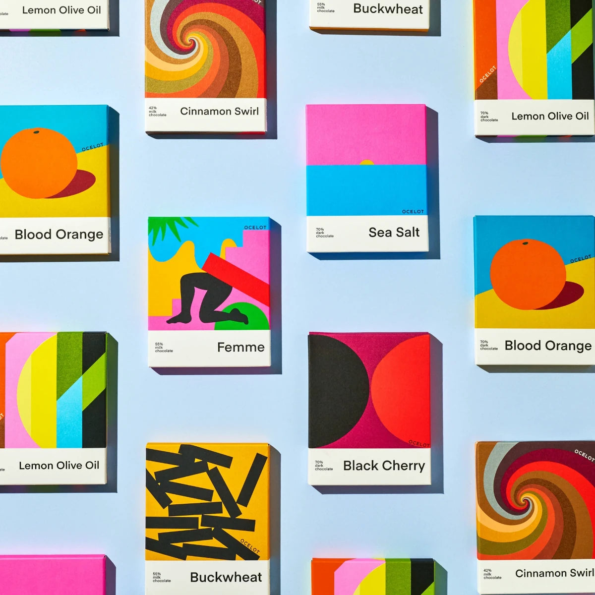 Ocelot Chocolate Bars range