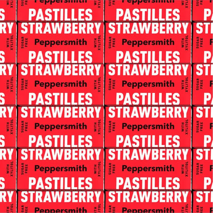 Peppersmith - Vegan Stawberry Dental Pastilles 12 x 15g side by side