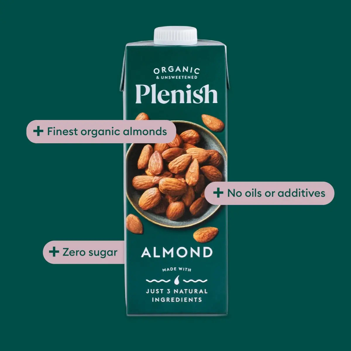 Plenish - Organic Almond Milk 8 x 1L