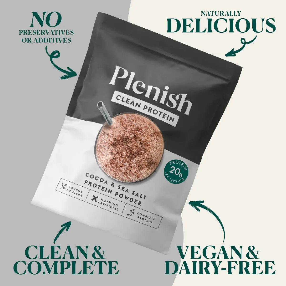 Plenish Protein Powder Cocoa & Sea Salt 1kg