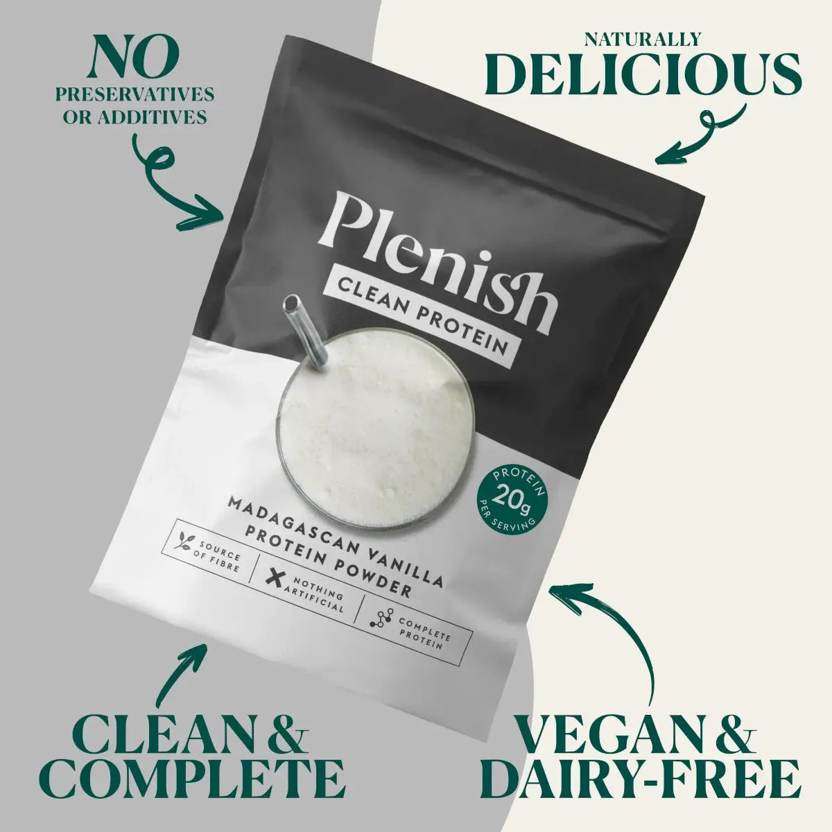 Plenish Protein Powder Madagascan Vanilla 1kg