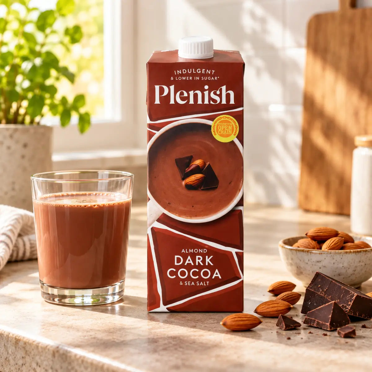 Plenish Almond Dark Cocoa & Sea Salt 1L - Case of 8