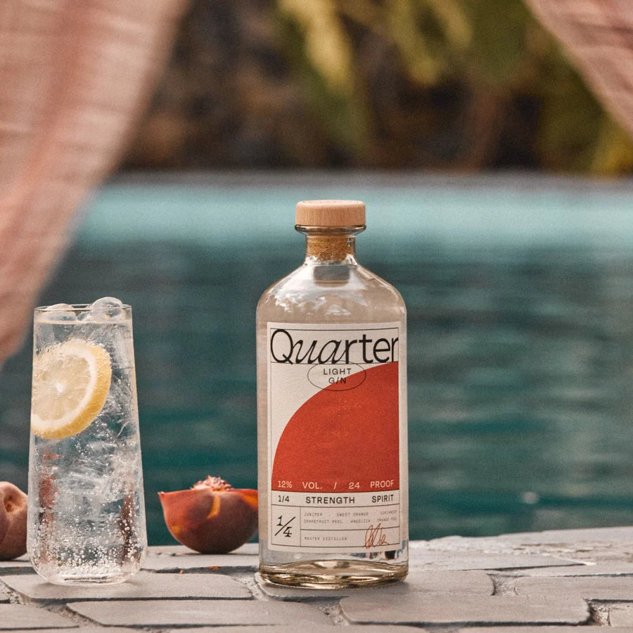 Quarter - London Dry Light Gin 12% ABV 18 x 20cl Lifestyle