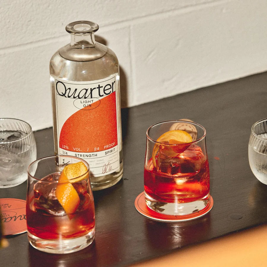 Quarter - London Dry Light Gin 12% ABV 18 x 20cl Lifestyle