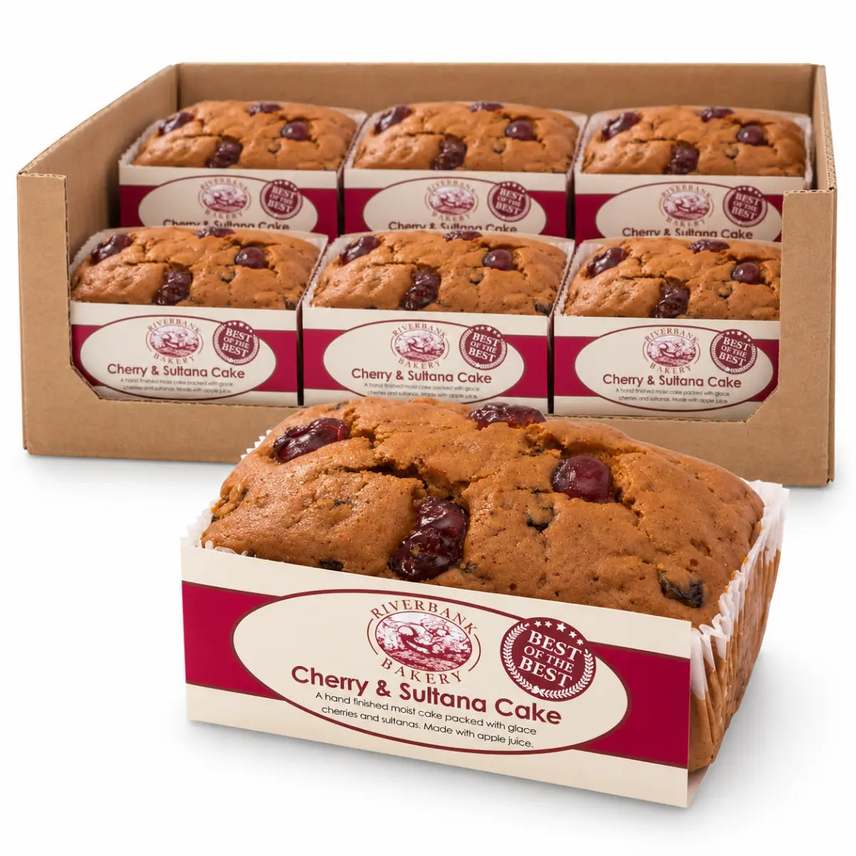 Riverbank Bakery Cherry & Sultana Loaf Cake 385g - Case of 6