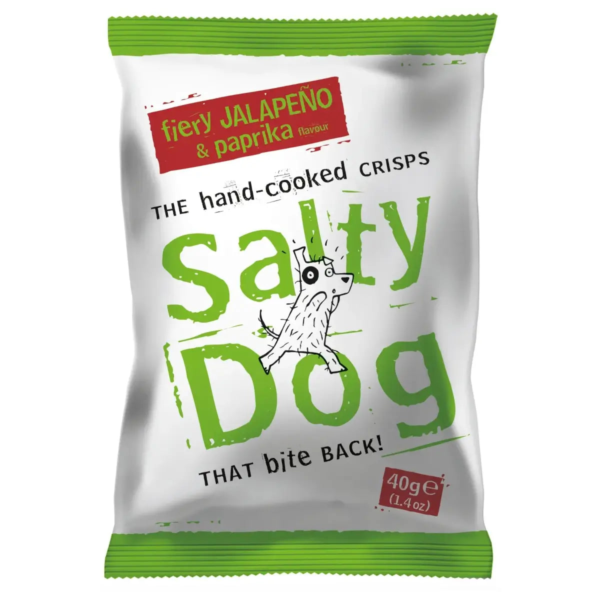 Salty Dog Fiery Jalapeno and Paprika Crisps 40g - Case of 24