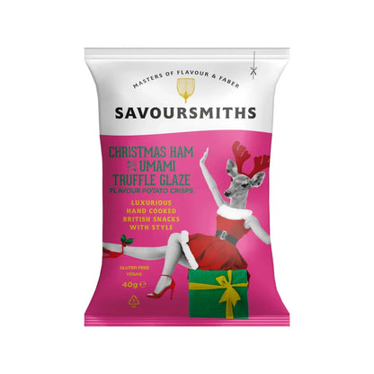Savoursmiths  - Christmas Ham with Truffle Glaze Luxury Potato Crisps 24 x 40g