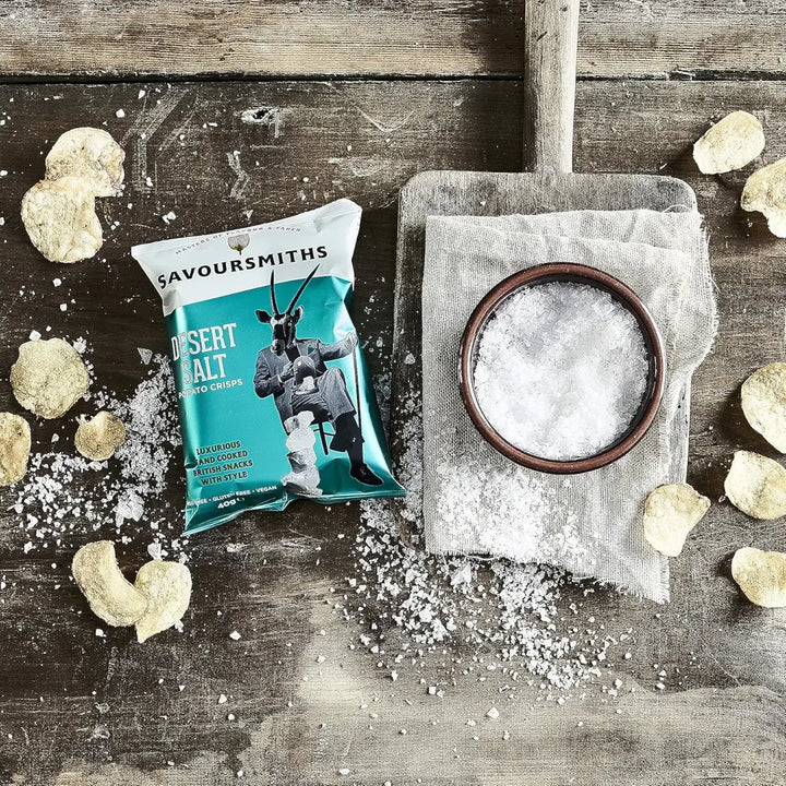 Savoursmiths  - Desert Salt Luxury Potato Crisps 24 x 40g Lifestyle