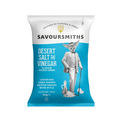 Savoursmiths  - Desert Salt and Vinegar Luxury Potato Crisps 24 x 40g