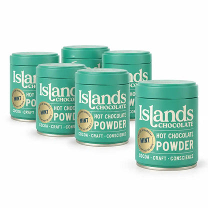 Islands Chocolate - Mint Hot Chocolate Powder 200g Tin - Case of 6