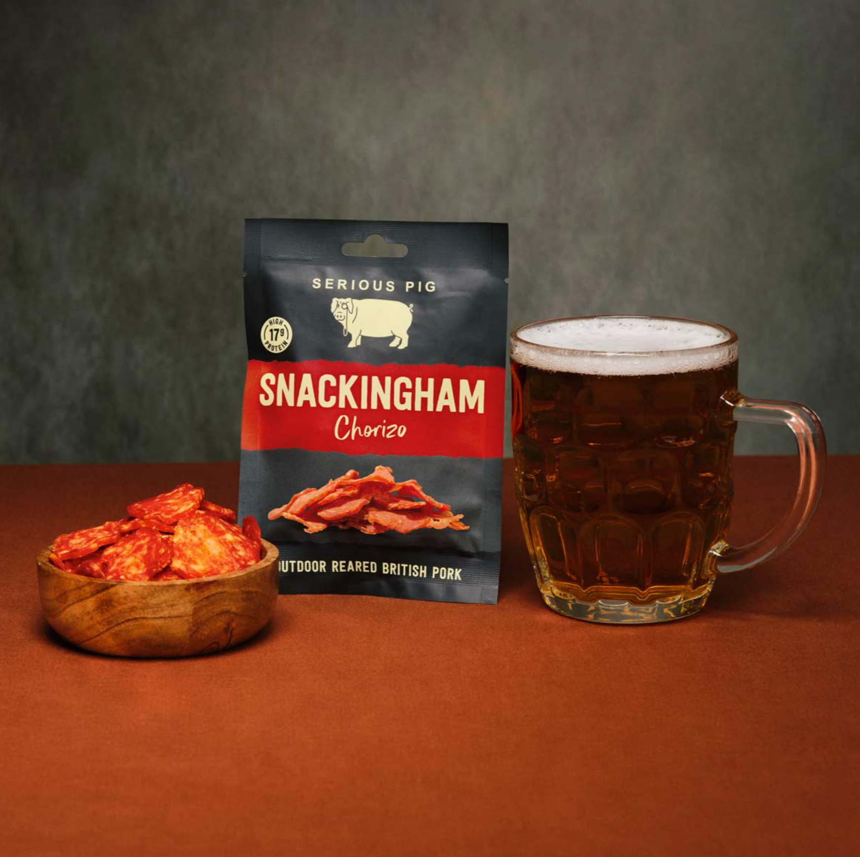 Serious Pig - Chorizo Snackingham - 12 x 35g - FODA Warehouse