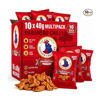 Original Chicken Crackling - Habanero Chilli 10 x 40g