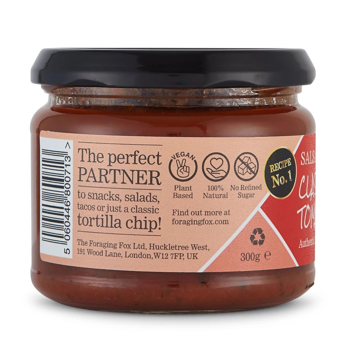 The Foraging Fox - Classic Tomato Salsa 6 x 300g Side