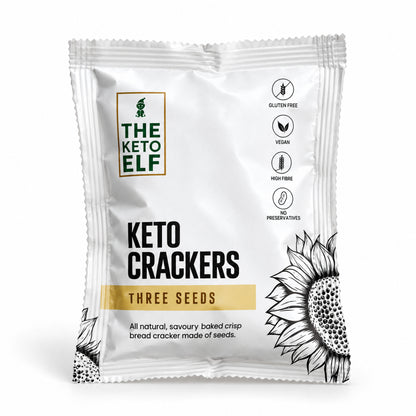 The Keto Elf Three Seeds Keto Crackers 30g - Case of 20