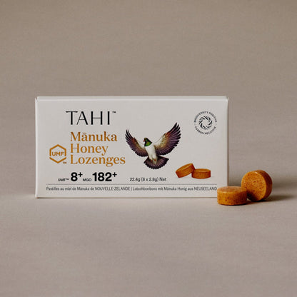 TAHI - Mānuka Honey Lozenges UMF 8+ MGO 182+ 8 Lozenges Per Pack - FODA Warehouse