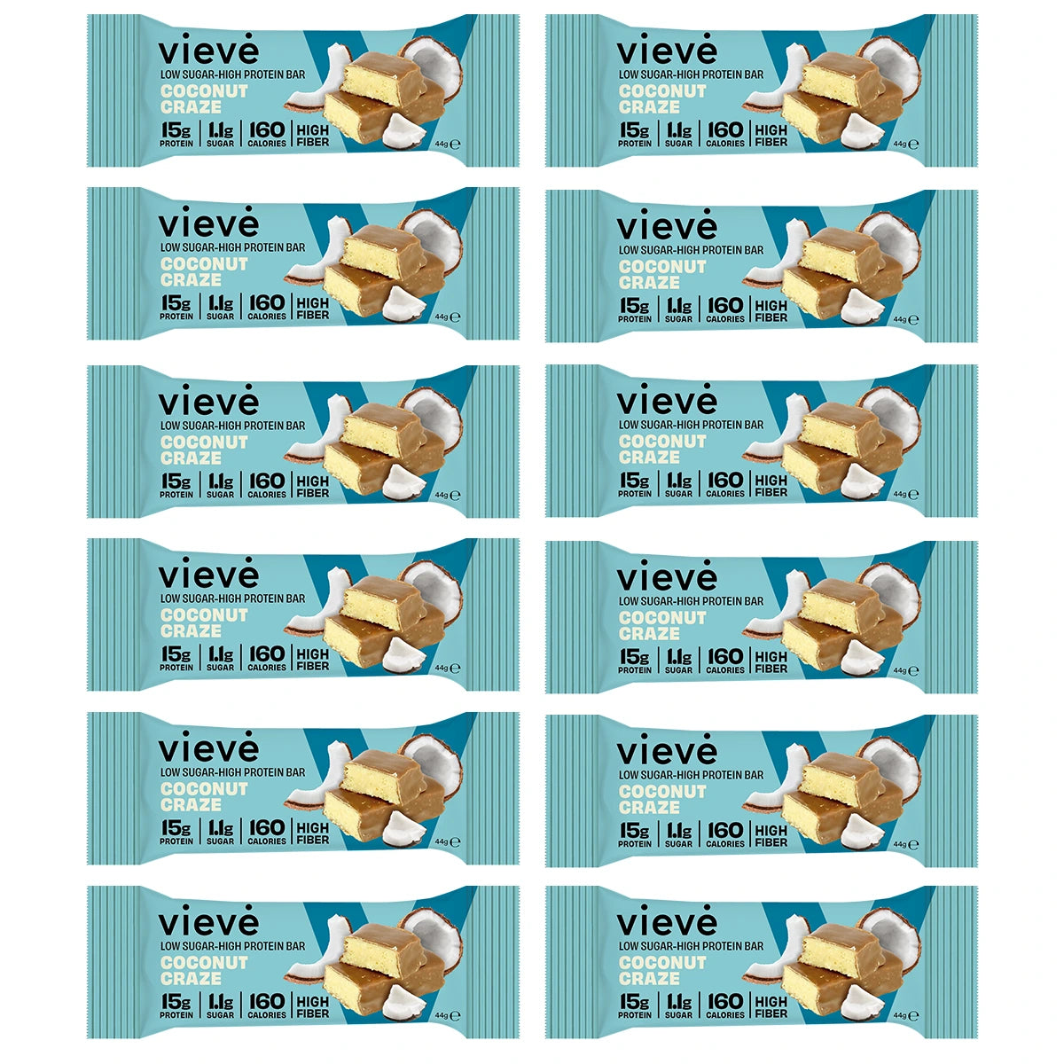Vieve Protein Bar –  Coconut Craze Protein 12x44g - FODA Warehouse