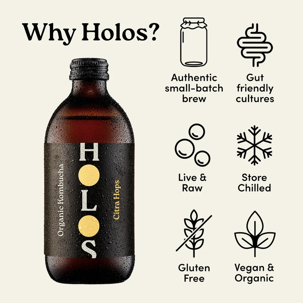 Holos Organic Kombucha Mixed Pack 330ml 