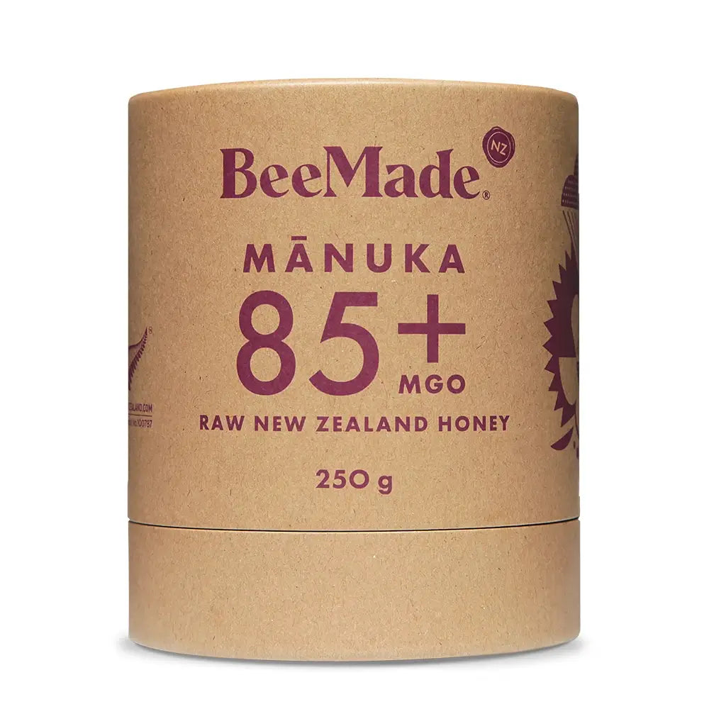 BeeMade - Harvest Mànuka Honey MGO 85+ 250g  cardboard tube packaging