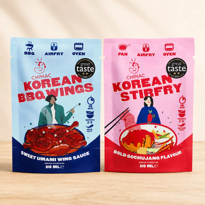 Chimac Korean Sauce Bundle – K-BBQ Wing & Korean Stirfry 2 x 110ml