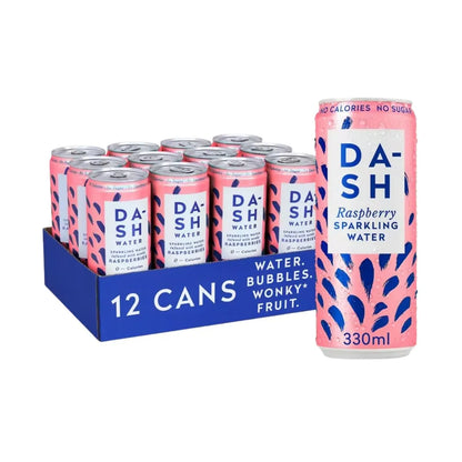 Dash Water Sparkling Raspberry 330ml - Case of 12