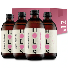 Holos Raspberry & Elderflower Organic Kombucha 330ml - Case of 12