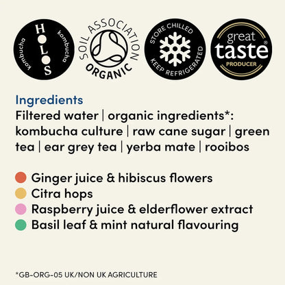 Holos Organic Kombucha Mixed Pack 330ml 
