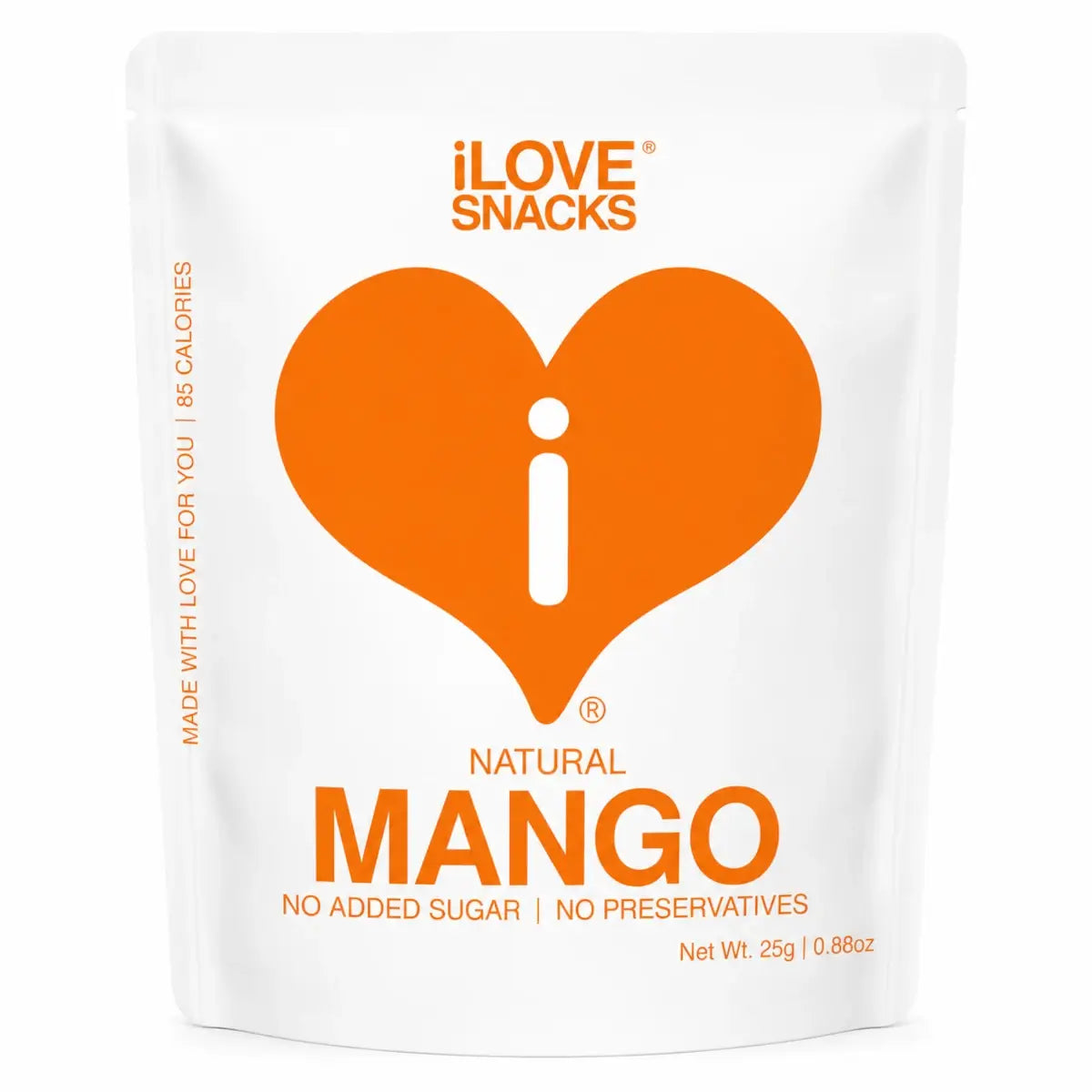 iLOVE SNACKS Natural Mango 25g - Case of 20