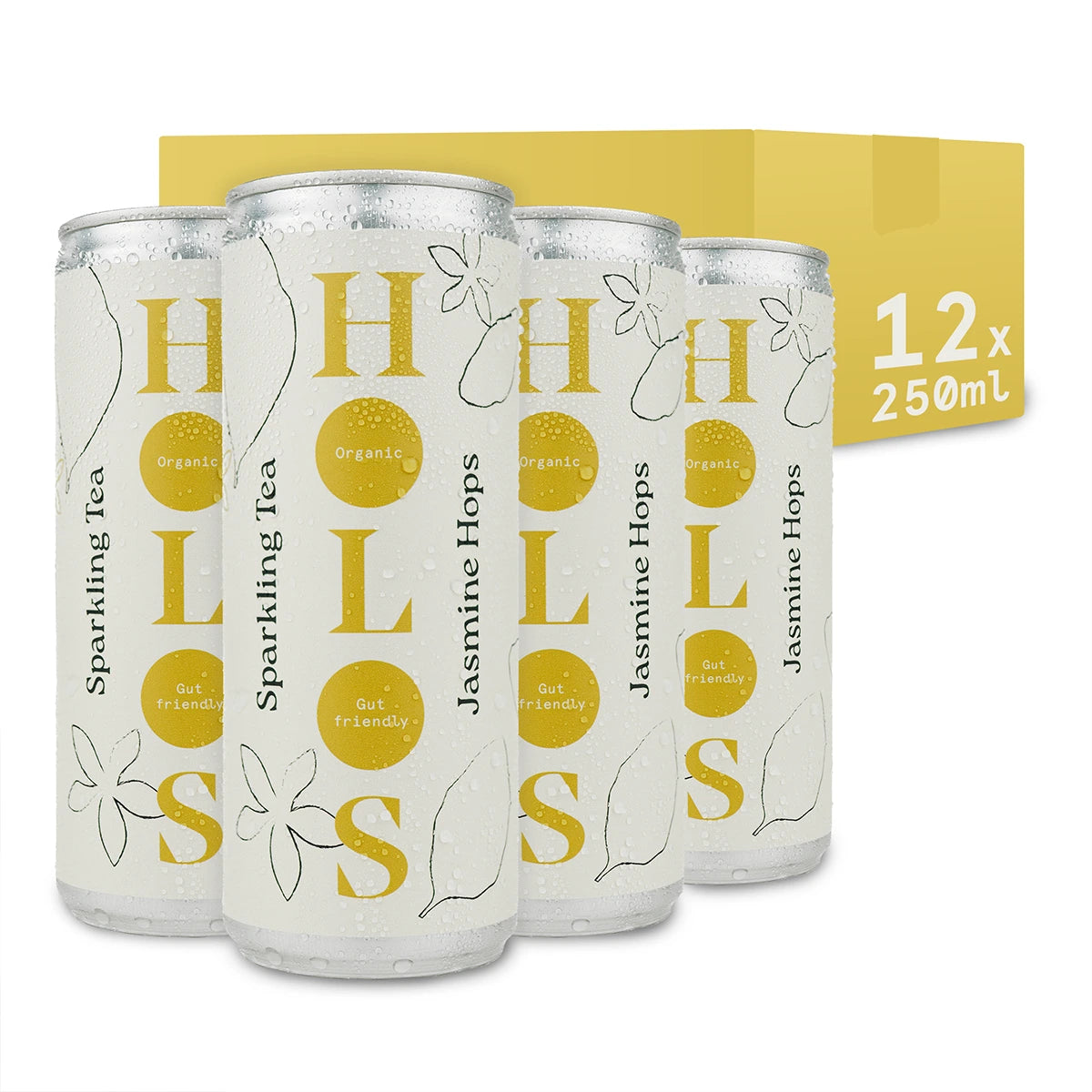 Holos Jasmine Hops Organic Sparkling Tea 250ml - Case of 12