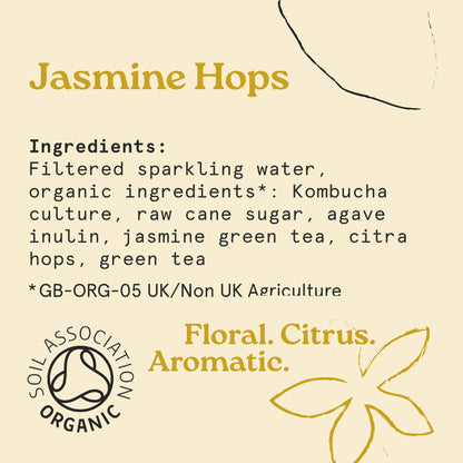 Holos Jasmine Hops Organic Sparkling Tea 250ml - Case of 12