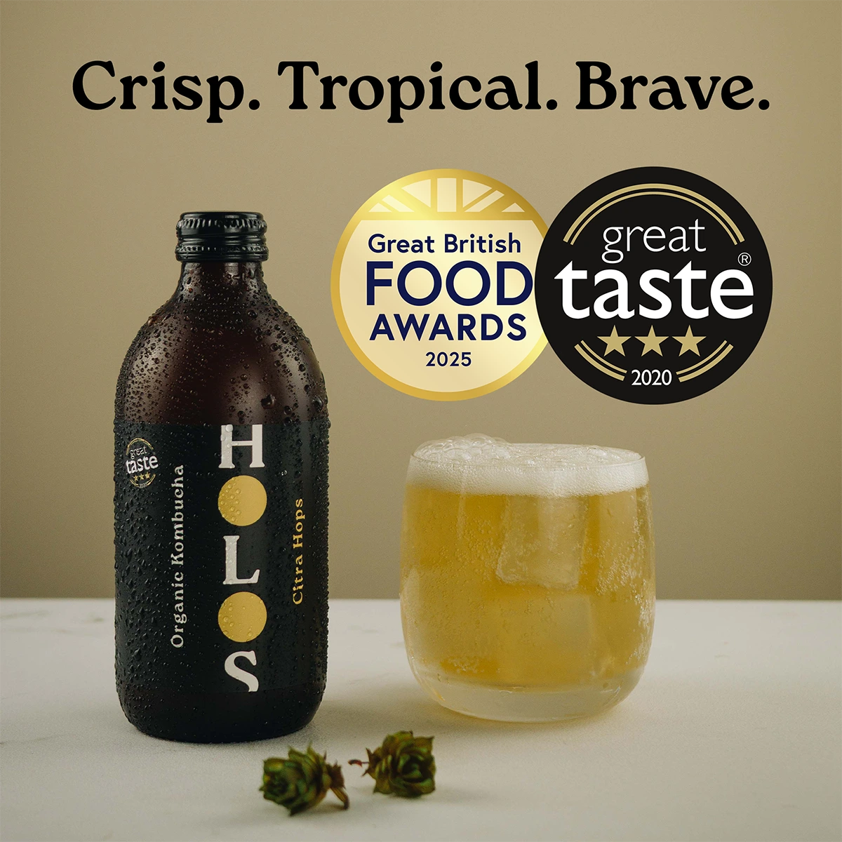 Holos Citra Hops Organic Kombucha 330ml - Case of 12
