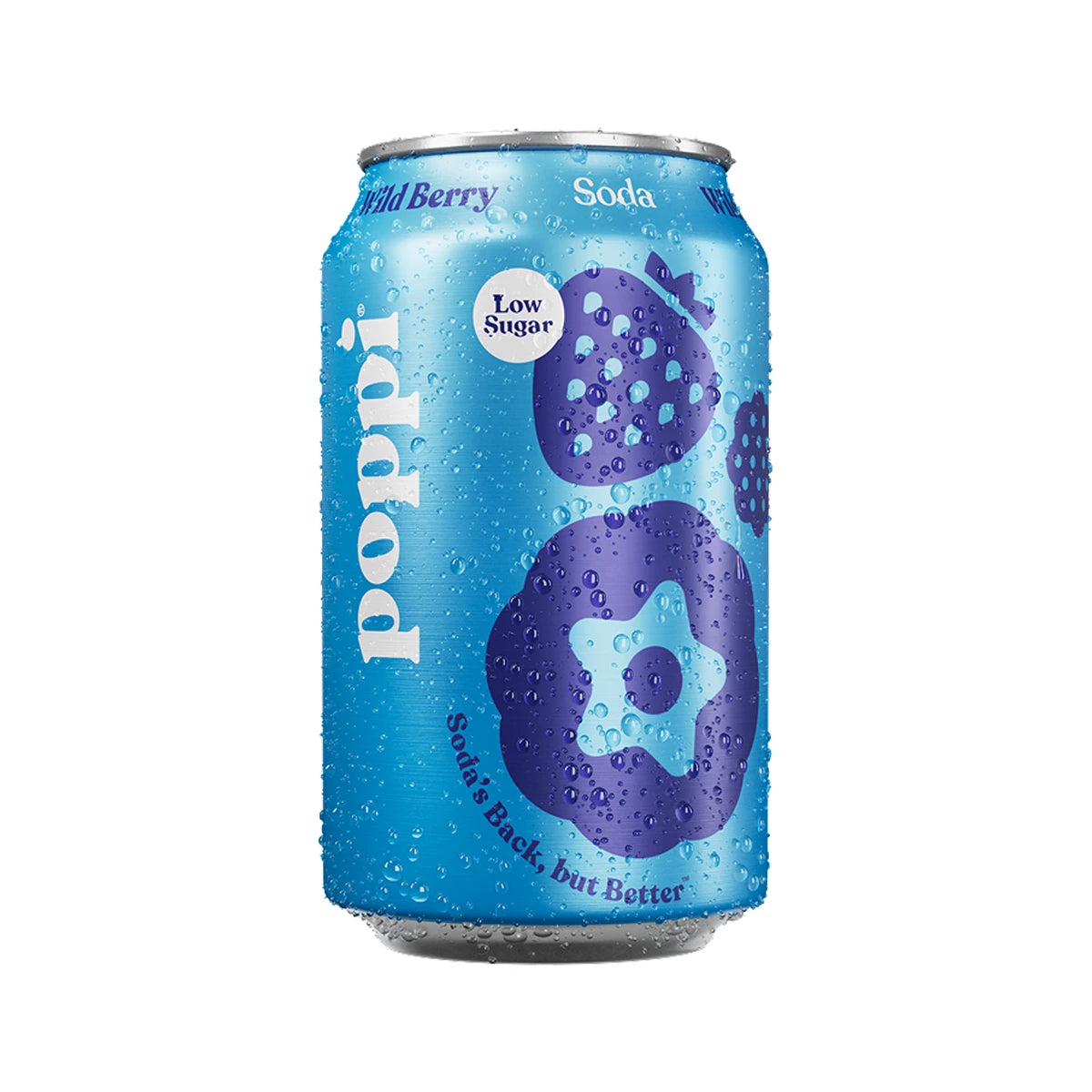 Poppi Wild Berry Soda 330ml Can - Case of 24